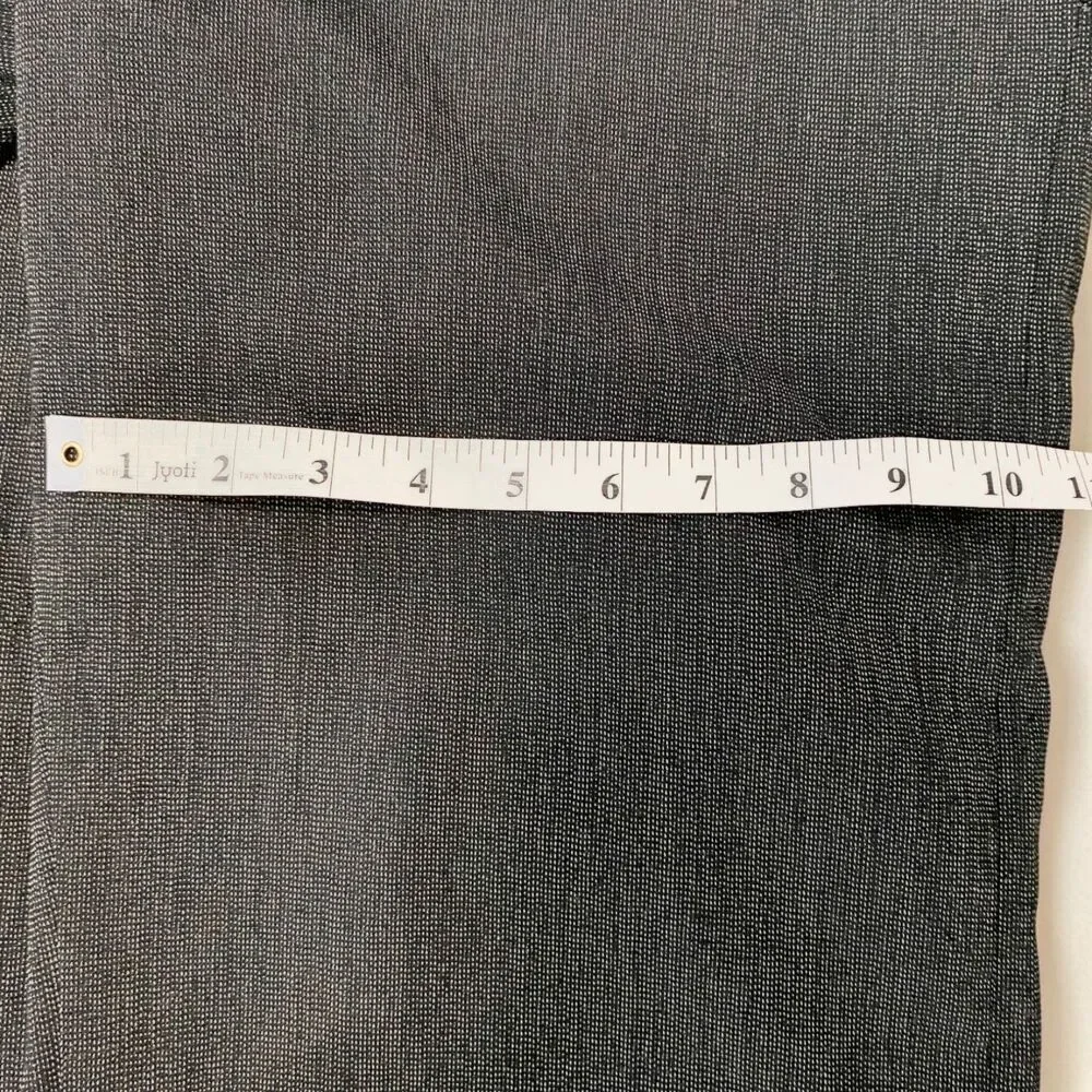 Dressbarn Women 18W Charcoal Grey Crosshatch Dress Slacks Wide Leg Trousers Work